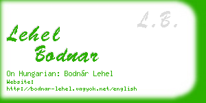 lehel bodnar business card